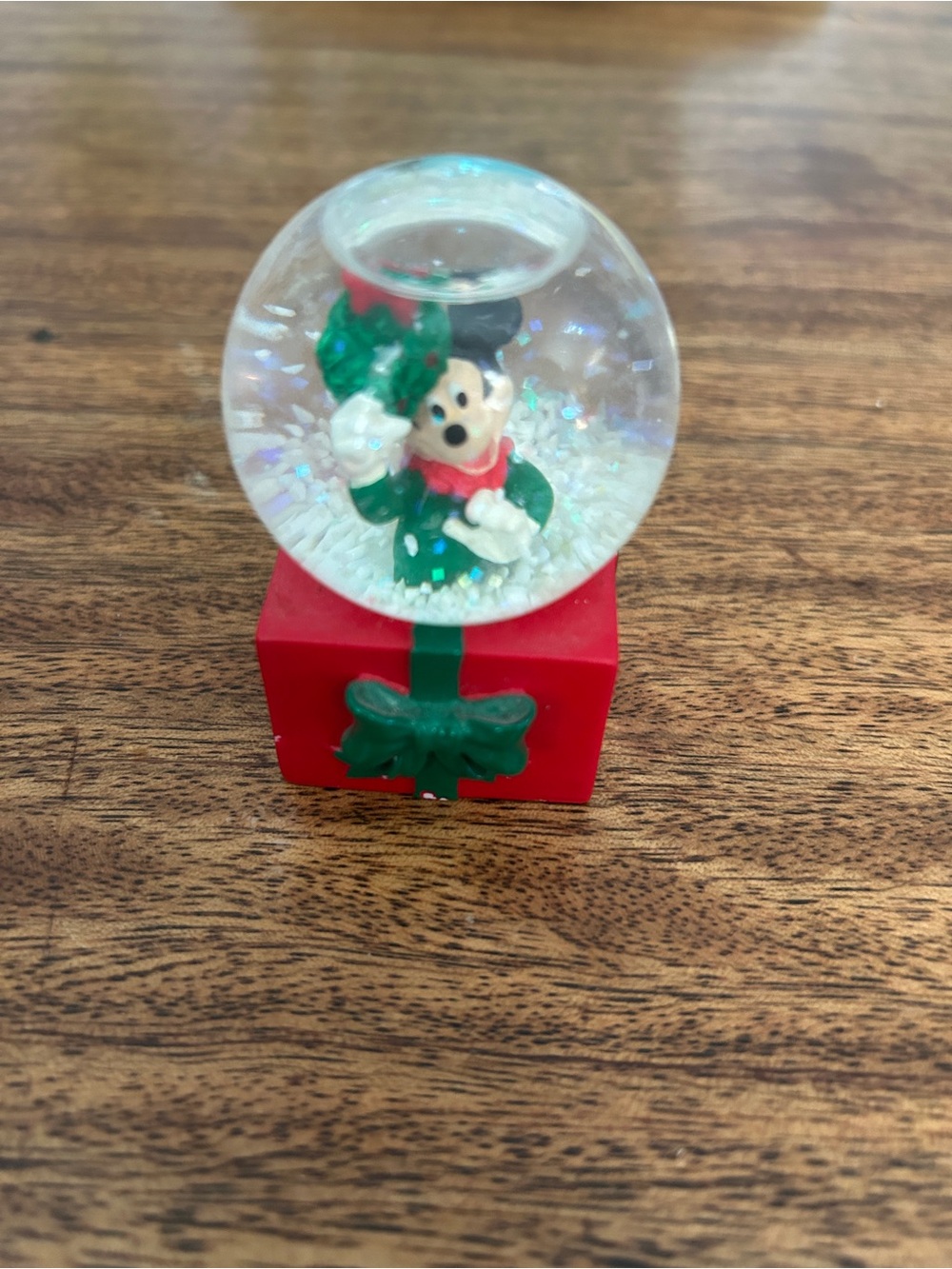 Disney Mickey Mouse Christmas Snow Globe on Gift Box JC Penney